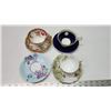 Image 2 : 4 Assorted teacups and saucers