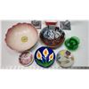 Image 2 : Assorted decorative dishes - Bowls, plates, candle sticks, etc.