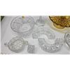 Image 2 : Assorted Glassware's and Crystal - Large bowl, amber platter, etc.