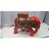 Image 3 : ceramic red traditional elephant - 20" tall
