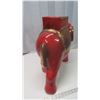 Image 4 : ceramic red traditional elephant - 20" tall