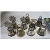 Image 2 : 9 vintage bells with tray