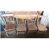 Image 1 : set of 4 vintage wooden chairs