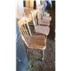 Image 2 : set of 4 vintage wooden chairs
