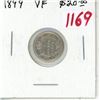 Image 1 : 1899 Canadian Victorian Silver 5 Cents. VF-20. Nice for the grade.