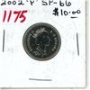 Image 1 : 2002P Canadian Nickel 5 Cents. Specimen-66. Nice.