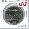 Image 1 : 1982 Constitution Nickel Dollar. Commemorates both Canadian Confederation in 1867 as well as the Can