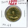 Image 1 : 2014 Lucky Loonie Dollar. Issued to support Canadian athletes competing in the London Olympics. MS-6