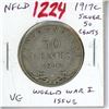Colony of Newfoundland. 1917c Silver 50 Cents. World War I issue. Minted in Ottawa because of the wa