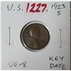 Image 1 : U.S. 1923S Lincoln Cent. San Francisco Mint. VG-8. Key Date.