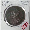 Image 1 : 1937 Ford of Canada Coronation Medal for King George VI & his wife Elizabeth. Made from copper alloy