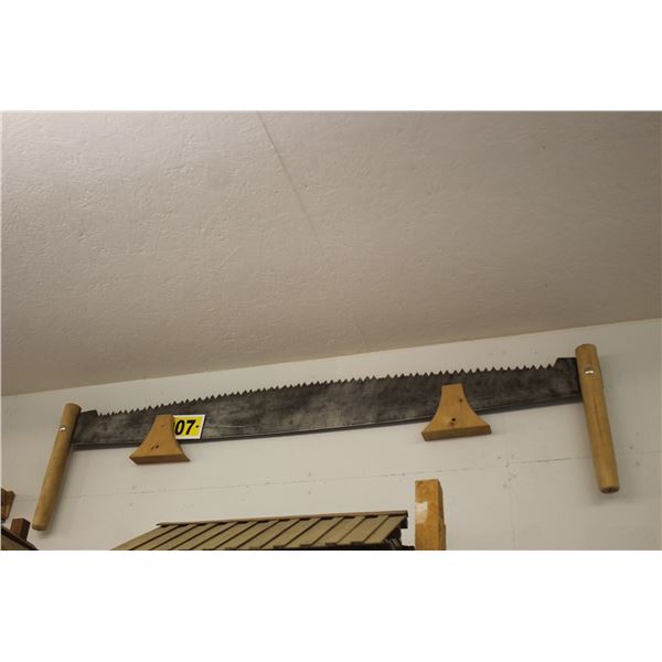 2 Man hand saw & mount- Antique