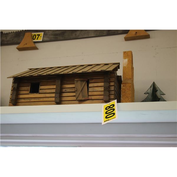 Miniature Log cabin & tree