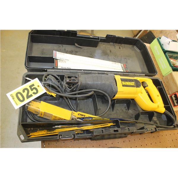 DeWalt elec. sawzall c/w blades