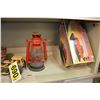 Image 2 : Collectible show case for mini car, lantern, bulldozer, wire & leather odds & ends