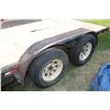 Image 3 : PJ 16' tandem axle flat deck trailer c/w ramps. Approx 2500 lb axles c/w winch, #4P5CF1628X1030481