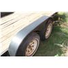 Image 6 : PJ 16' tandem axle flat deck trailer c/w ramps. Approx 2500 lb axles c/w winch, #4P5CF1628X1030481