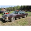 Image 1 : Approx. 1987 Cadillac Brougham, vinyl roof, full load velour interior, burgundy color, 4 door sedan,