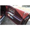 Image 6 : Approx. 1987 Cadillac Brougham, vinyl roof, full load velour interior, burgundy color, 4 door sedan,