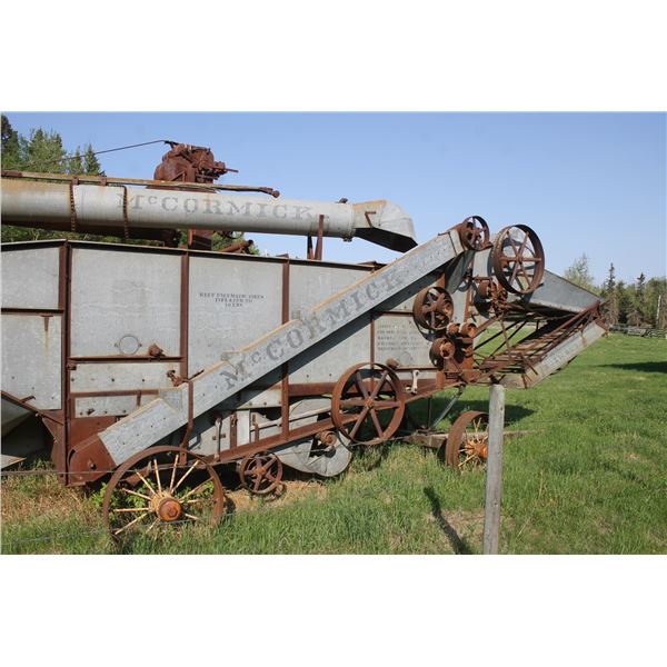 McCormick thrashing machine c/w pole