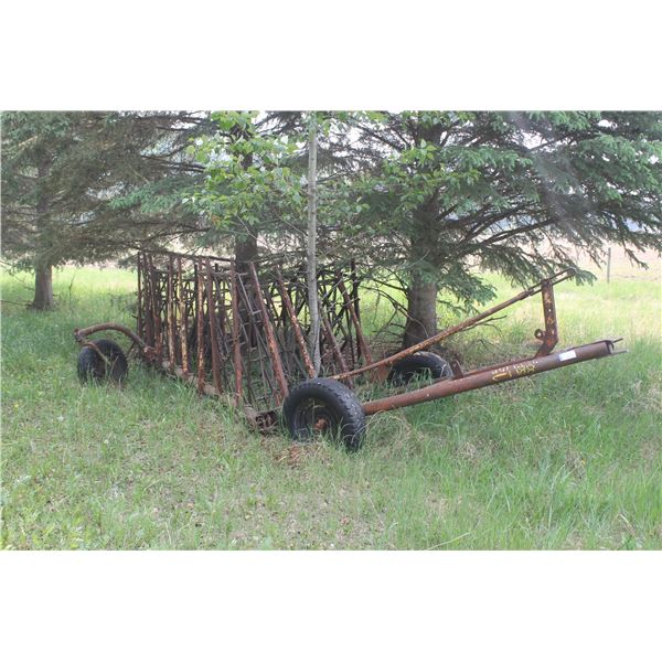 10 Sections of Harrow & draw bar