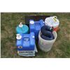 Image 2 : Water coolers, water bottles, black box