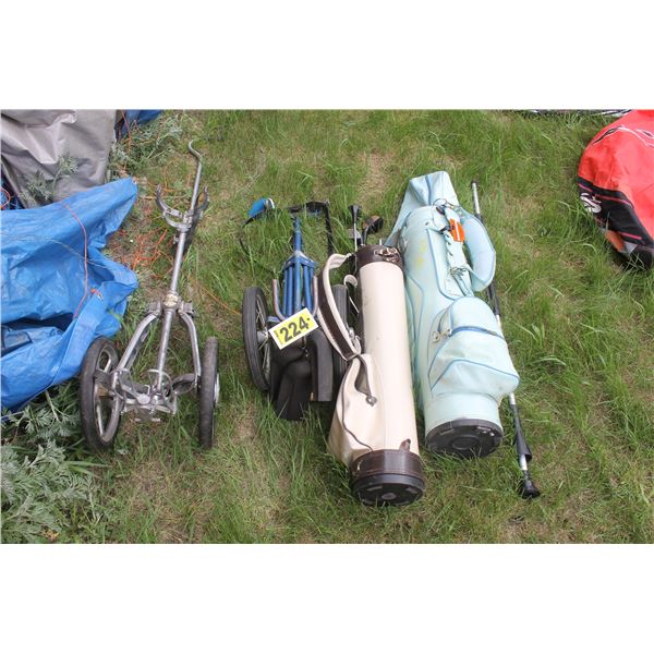 2- Gulf clubs c/w carts