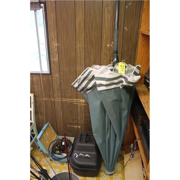 Propane heater, umbrella