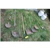Image 1 : Qty of shovels, sledge hammer, sharp shooter, and hose