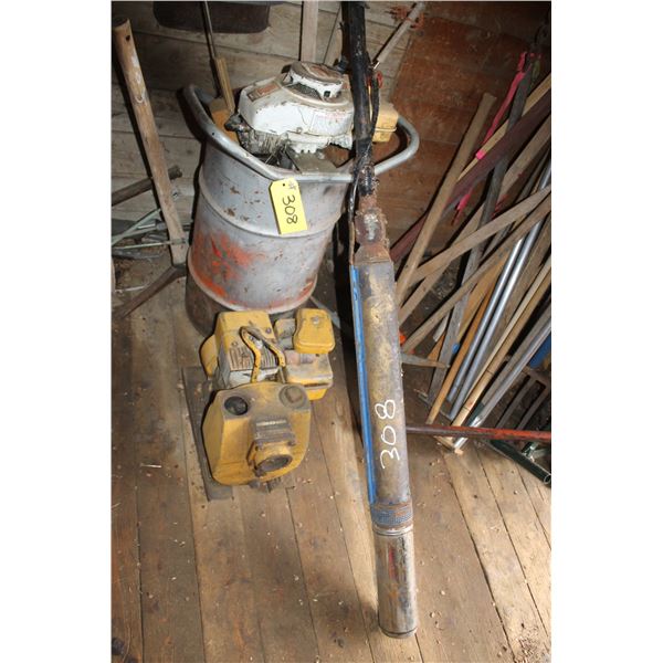 Water pump, submersible pump. And post auger