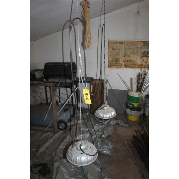 2- hanging brooder lamps