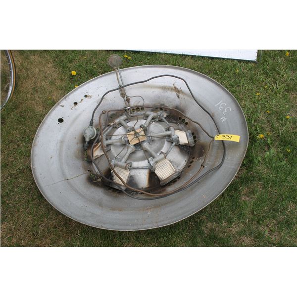 Propane brooder and chicken feeders