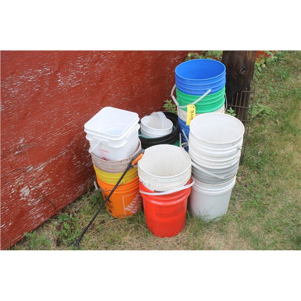 Variety of plastic pails