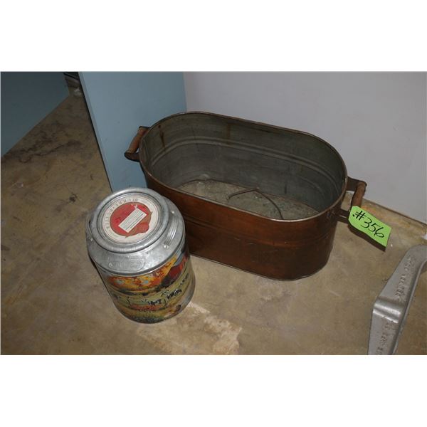 Copper broiler c/w cream can