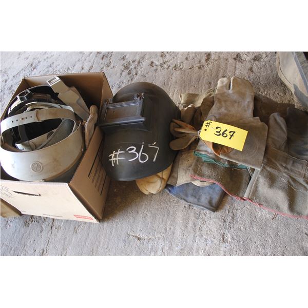 Welding gloves and welding helmets