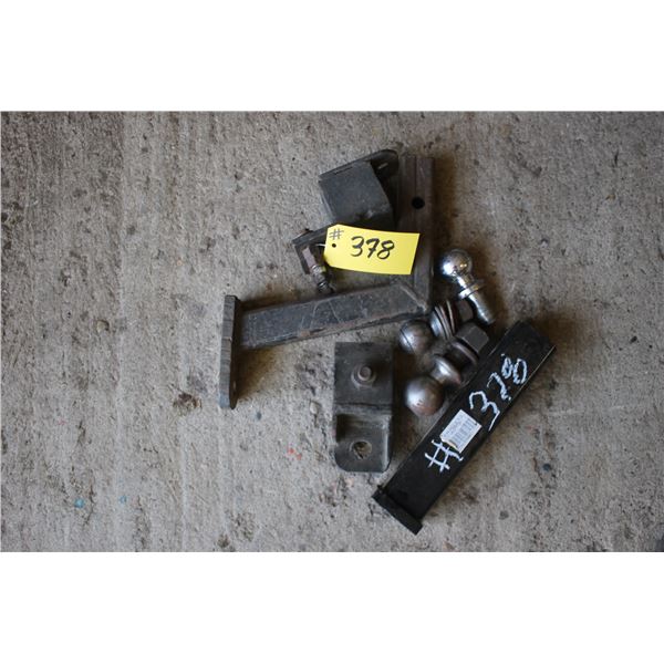 Various hitches and trailer balls