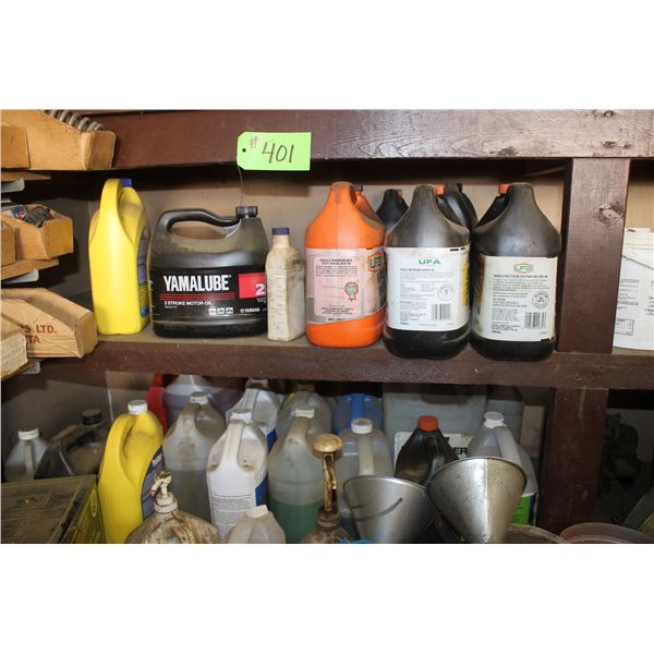 Qty of oils & funnels