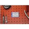 Image 2 : Contents on peg board- Wrenches, pliers, pipe wrenches etc.