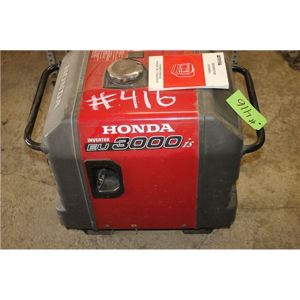 Honda 3000 generator c/w inverter