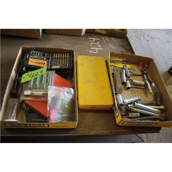Drill bits, sockets, screwdrivers and misc. tools