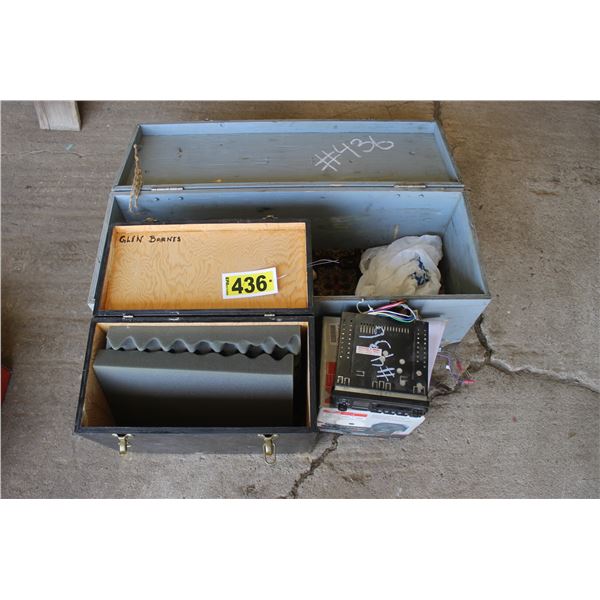 Stereo and 2- wooden boxes