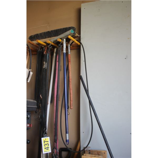 Bungee cords, brooms and misc. hanging