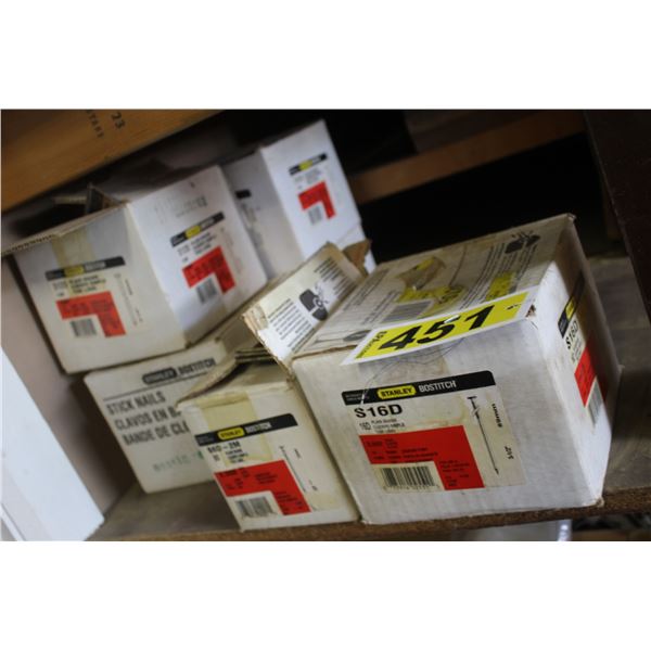 6- Boxes of Stanley staples