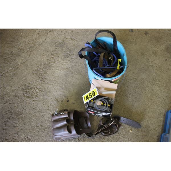 New battery, tie down straps and tool pouch