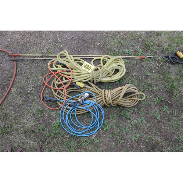 Rope, ext. cords and 2- cattle sticks