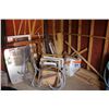 Image 7 : Balance of items in granary. Wood, mirror, rocker, tarps, solid cement and misc.
