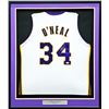 Image 1 : LOS ANGELES LAKERS SHAQUILLE O'NEAL AUTOGRAPHED FRAMED WHITE JERSEY BECKETT