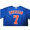 Image 2 : Chicago Cubs Dansby Swanson Autographed Blue Nike Jersey Size L Beckett COA