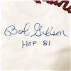 Image 2 : St. Louis Cardinals Bob Gibson Autographed White Rawlings Diamond Collection Jersey "HOF 81" PSA/DNA