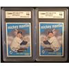 Image 1 : LOT OF 2 2009 TOPPS HERITAGE #573 MICKEY MANTLE GMA GRADED 10